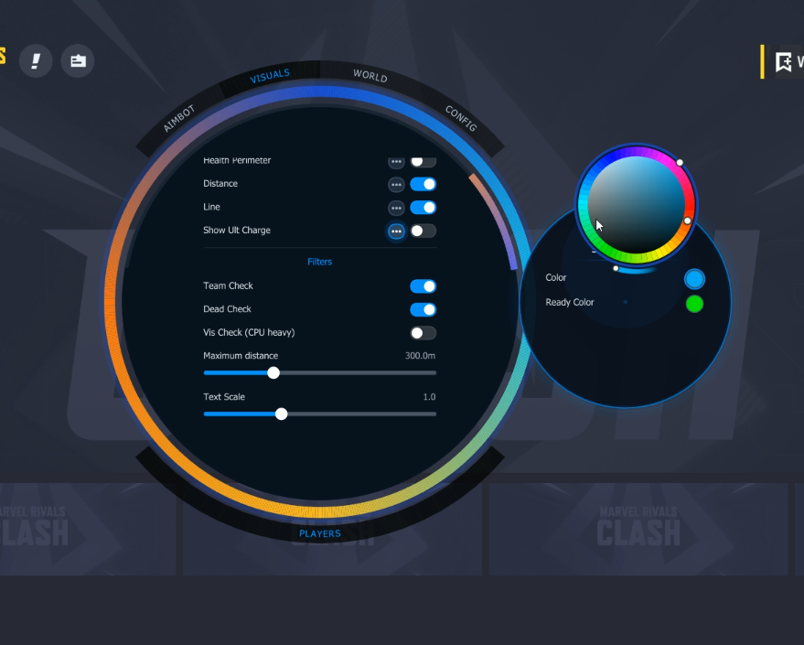 Marvel Rivals radar hack UI external cheat