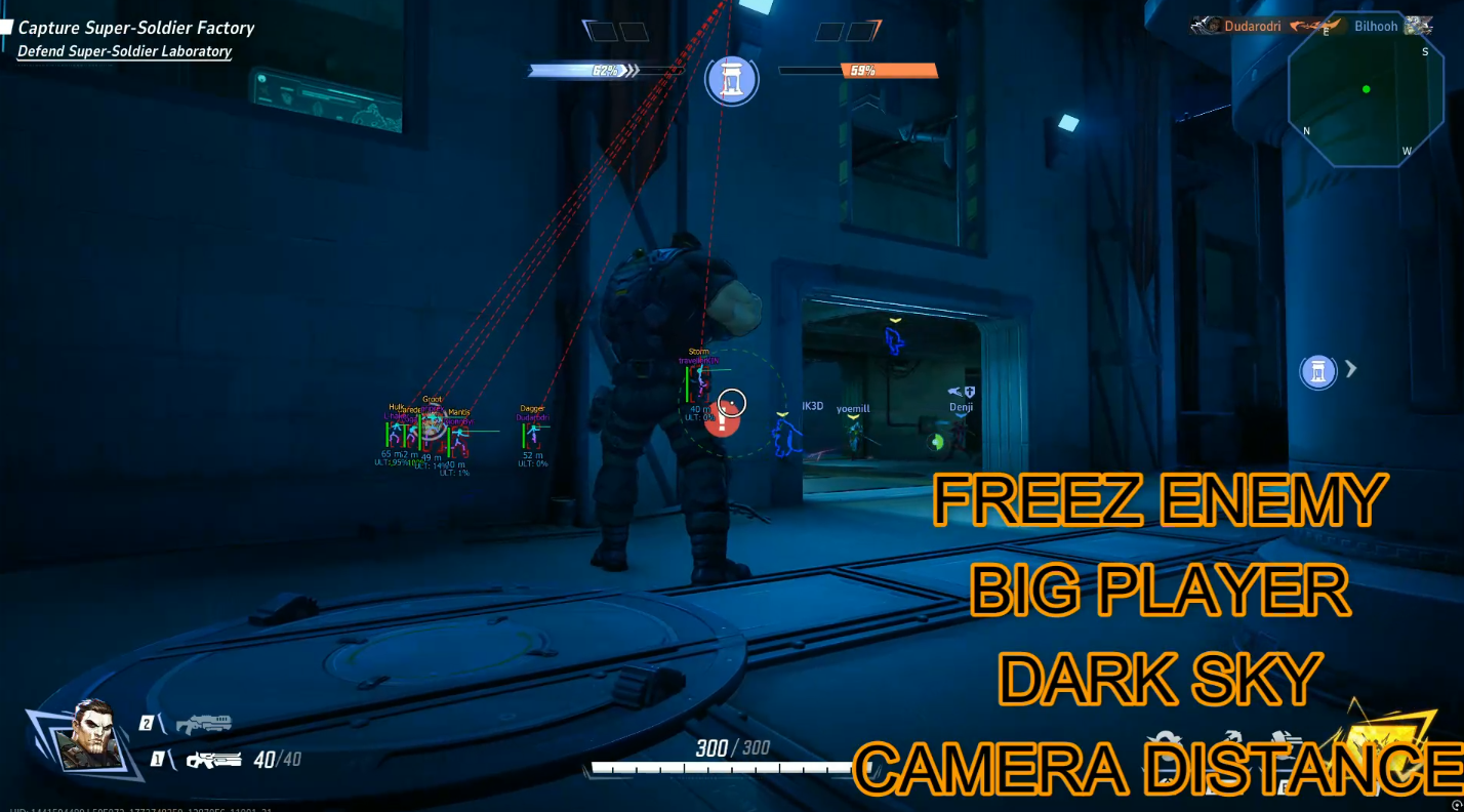 Marvel Rivals skeleton ESP cheat visual