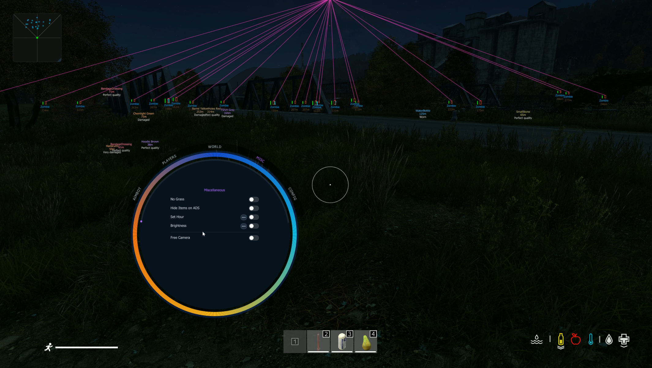DayZ no grass free camera brightness misc world tools Vindy