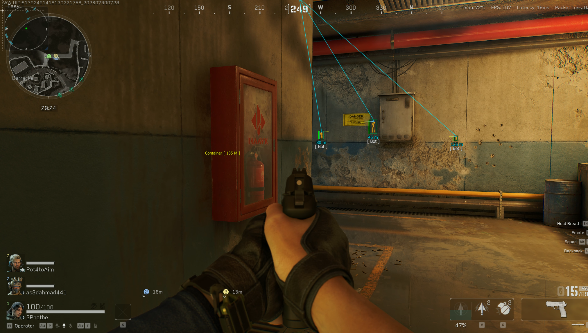 Delta Force bot ESP lines and chams Delta Force Vindy