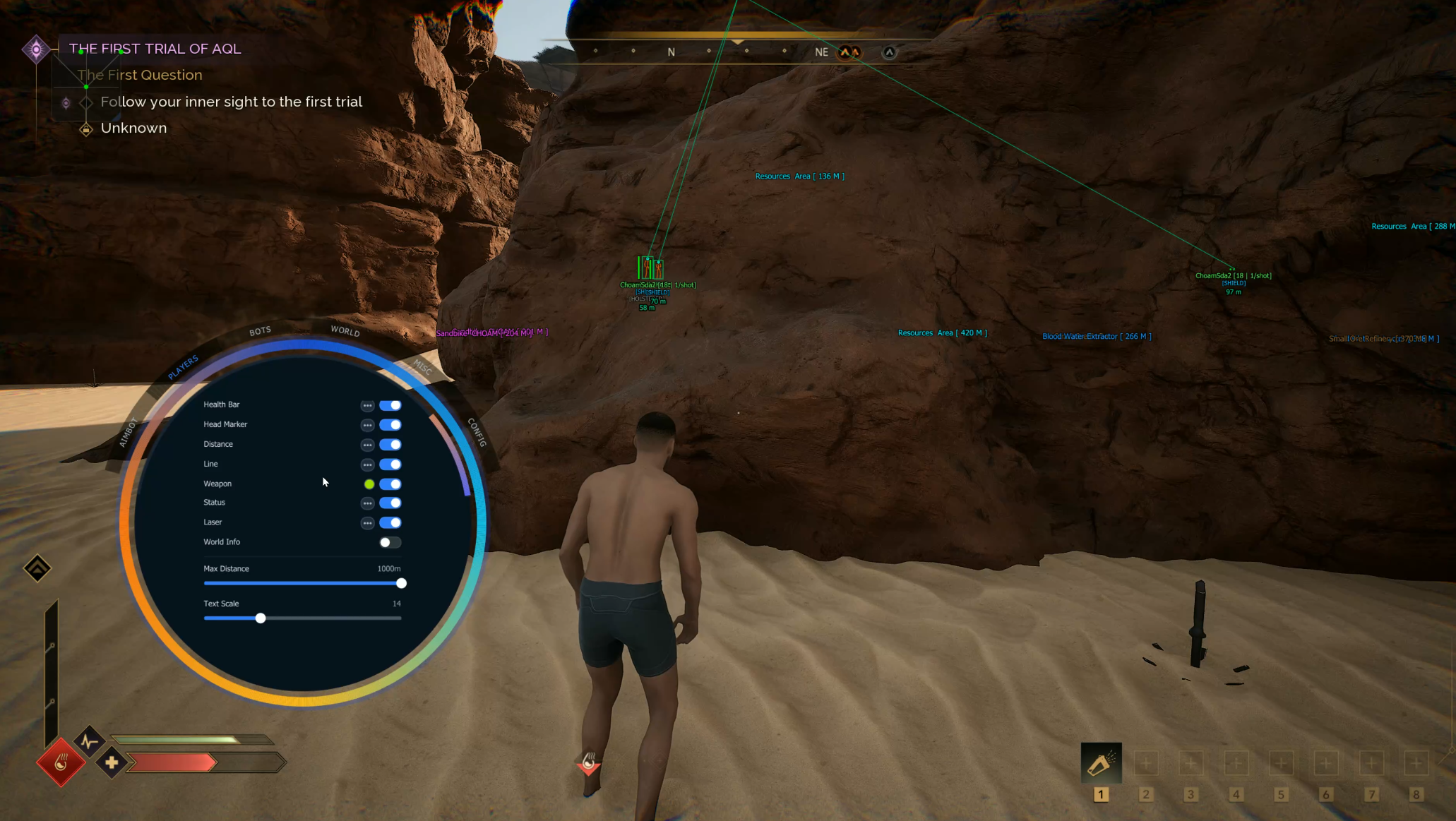 Dune Awakening Players ESP health distance laser wallhack
