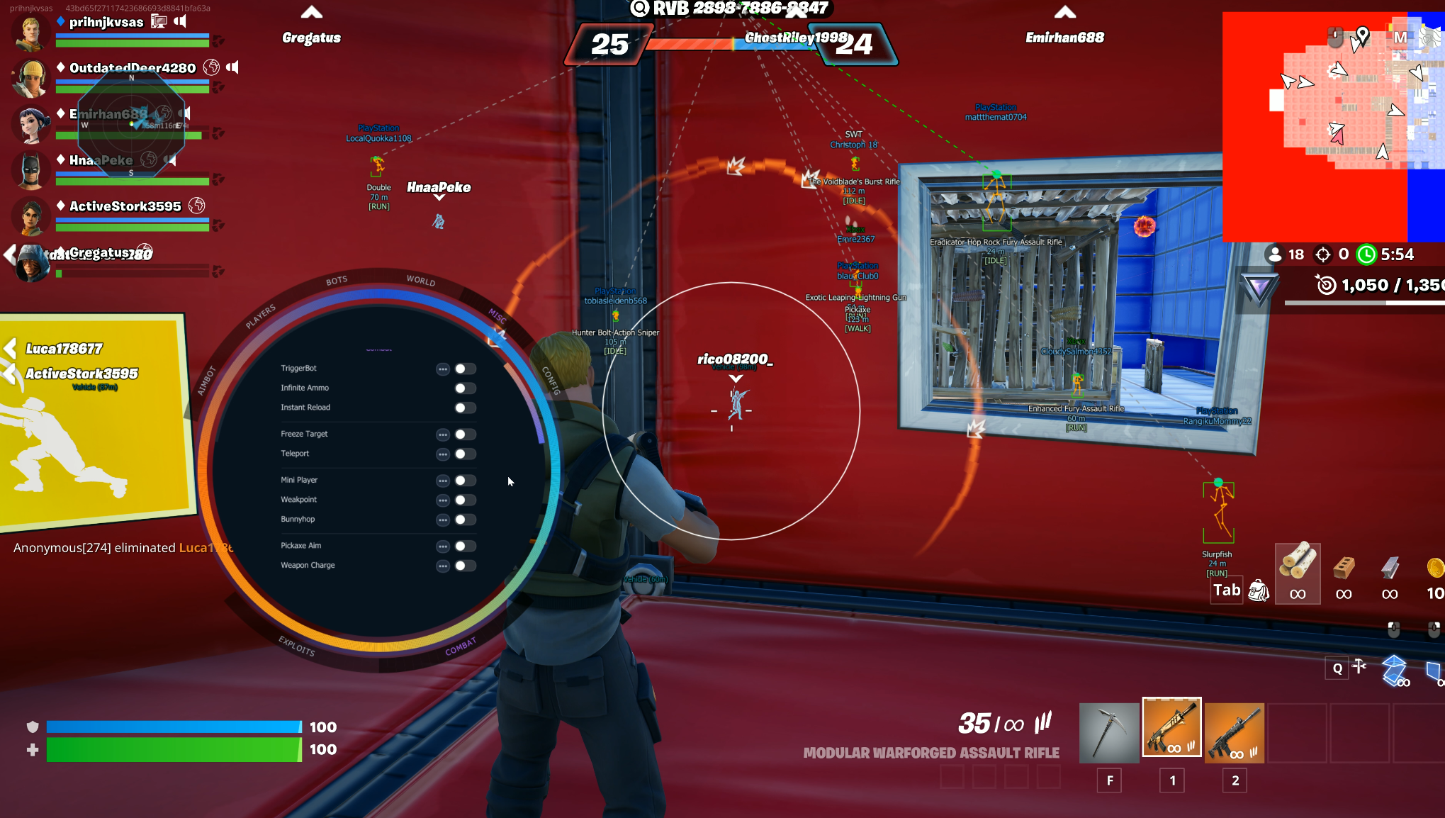 Fortnite MISC COMBAT TriggerBot menu
