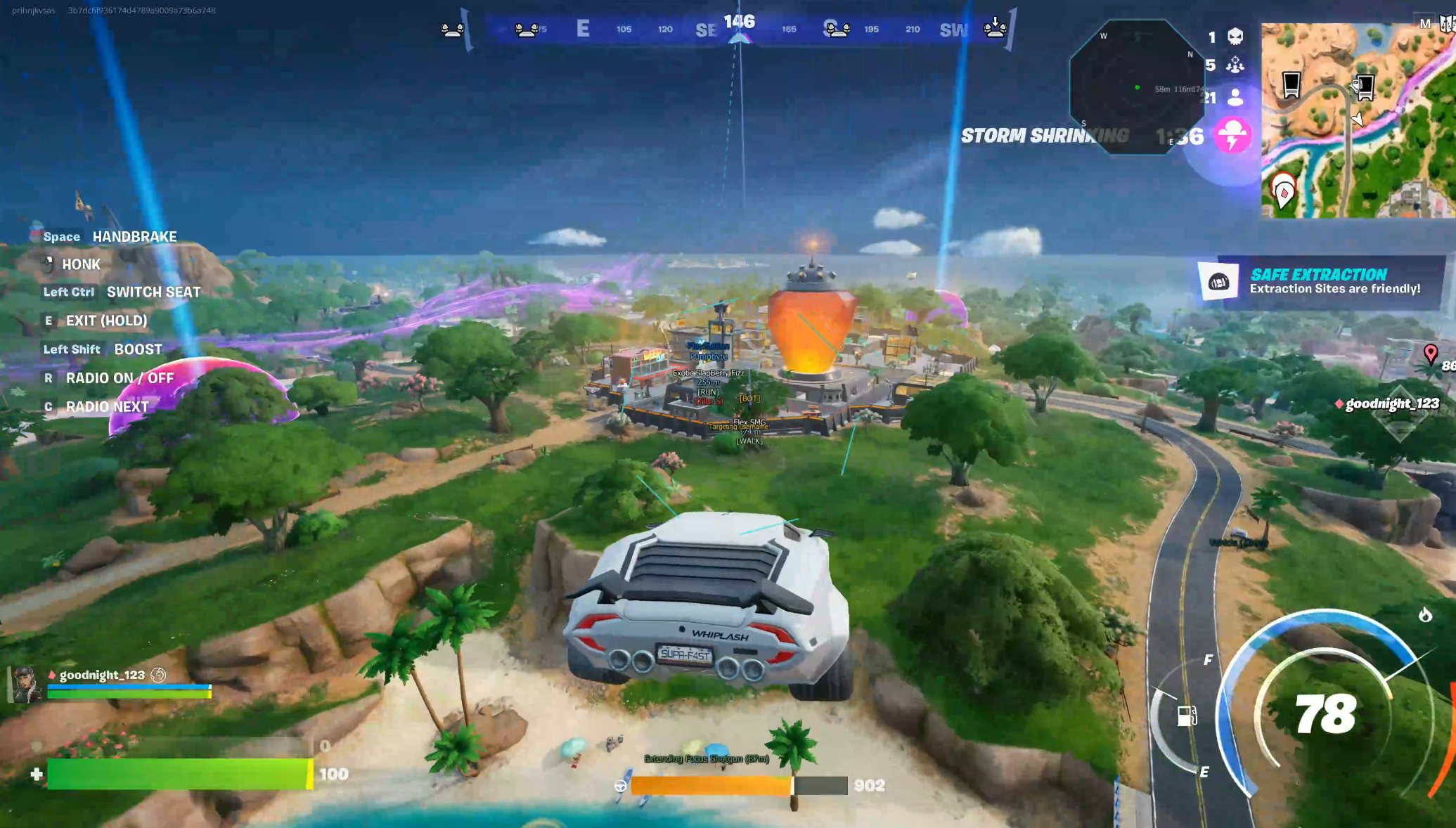 Fortnite player ESP and loot labels in BR