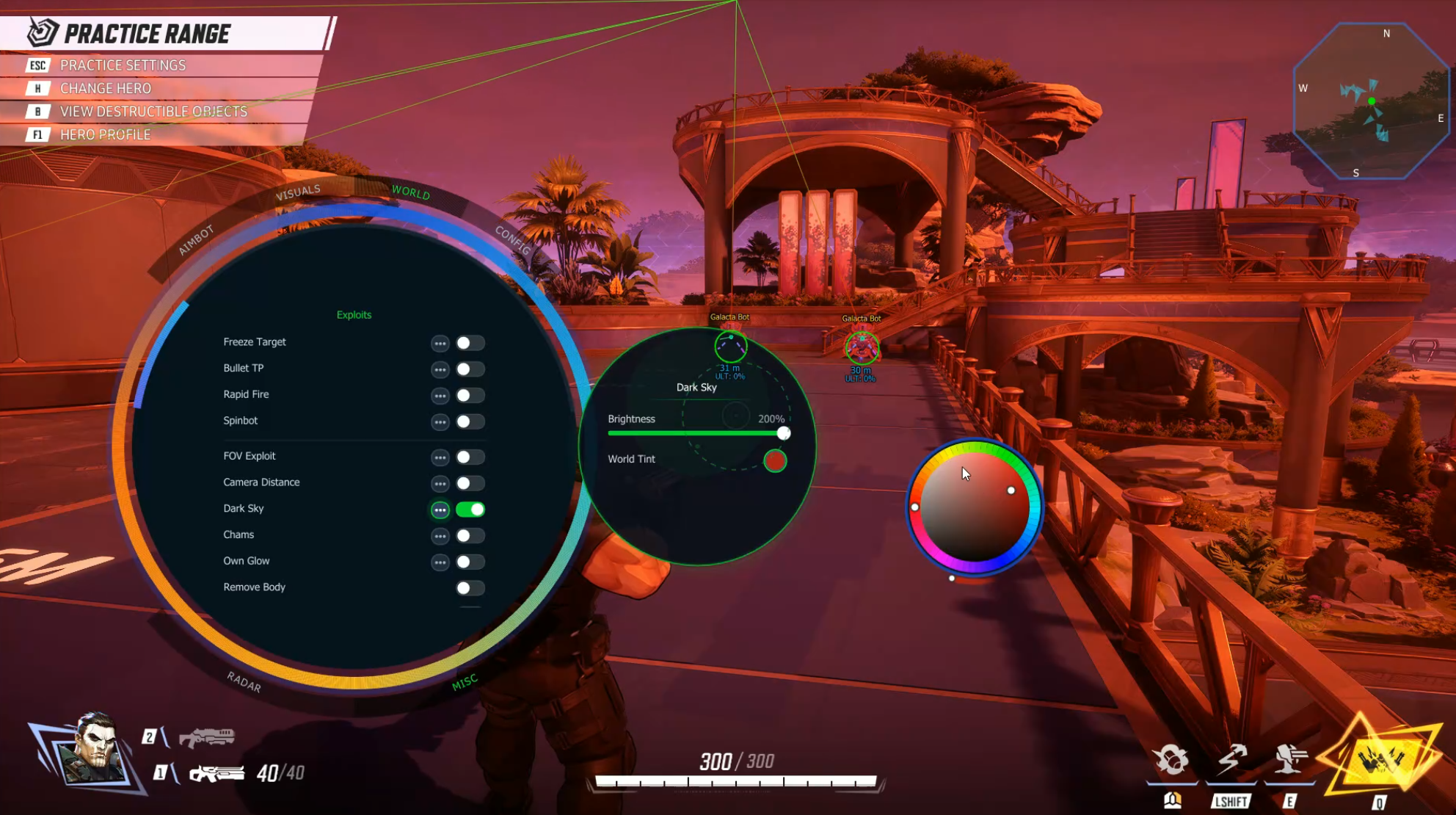 Marvel Rivals dark sky world tint exploits menu ESP radar