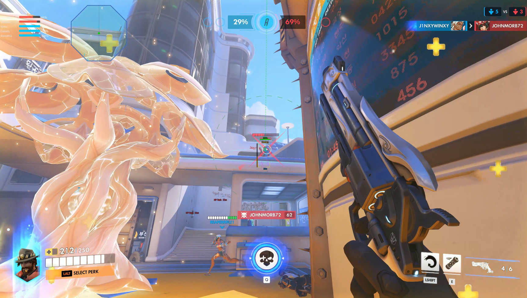 Overwatch 2 radar health packs FOV circle overlay Vindy