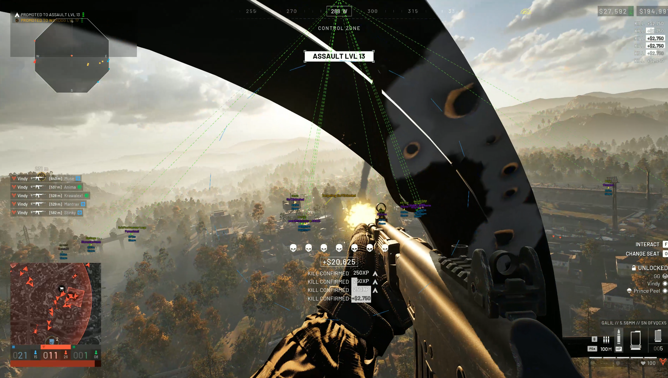 WarDogs ESP snap lines long-range heli kills overlay Vindy